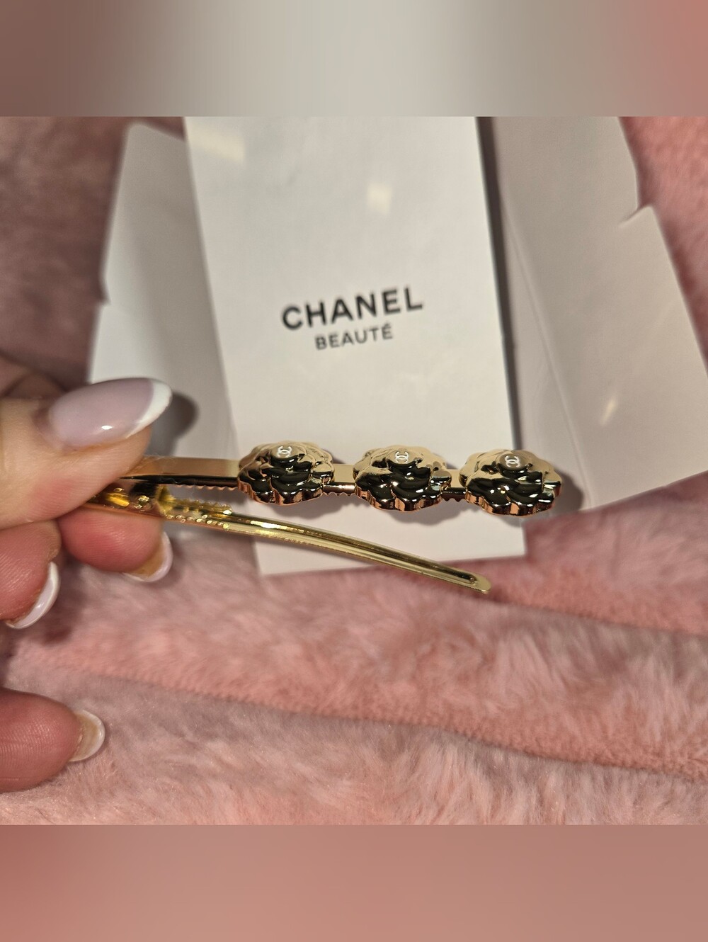 Gold Camellia Hair Gator Clips